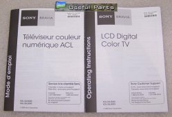Sony LCD TV Manual for KDL-32L5000 LCD TV English & French