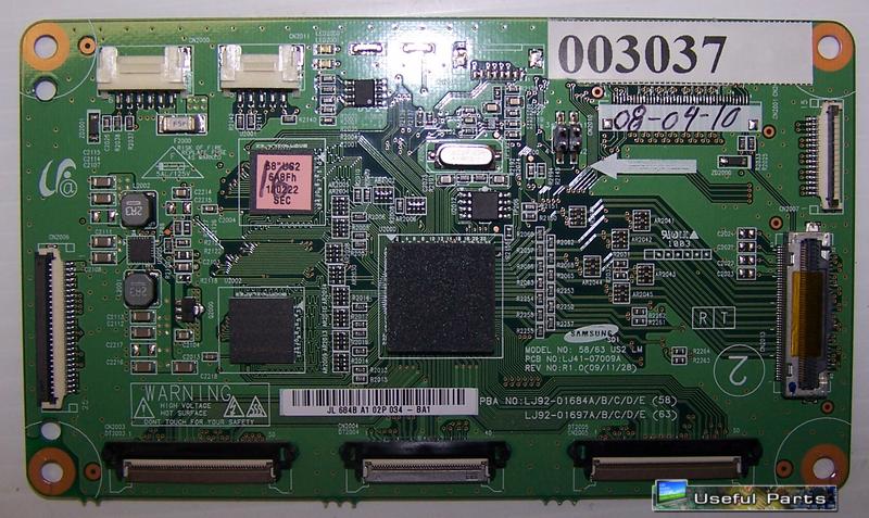 Controller Board LJ41-07009A from SAMSUNG PN63C550G1F PLASMA TV