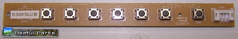 Button Board 09338-1 from Insignia NS-L46Q120-10A LCD TV