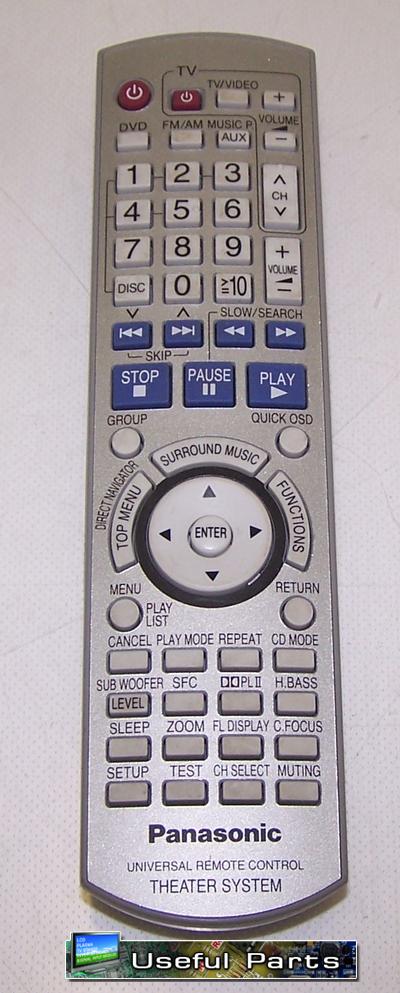 Panasonic EUR7662Y30 Remote Control for SAHT740P, SAHT743