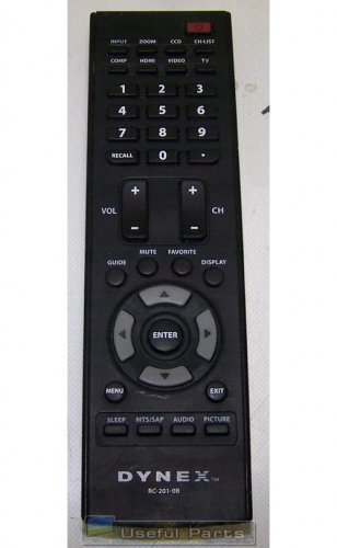 Dynex TV Remote Control RC-201-0B