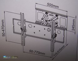 Full Motion Articulating Wall Mount for 32"-60"