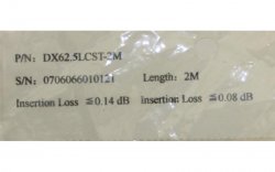 NEW DX62.5LCST-2M Fiber Patch Cord