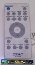 Teac RC-1151W Whte Remote Control for SR-L230i