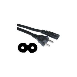 Standard 5ft 2-prong AC Power Cord - non-polarized Straight Plug