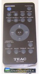 Teac RC-1151B Whte Remote Control for SR-L230i