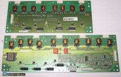 Back Light Inverter Set Master 1/2 from LG 55LD520 LCD TV