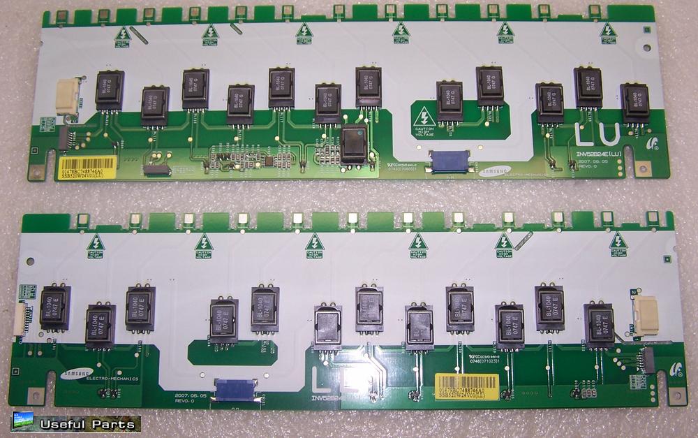 Backlight Inverter Set LU/LL from Samsung LNT5265FX/XAC LCD TV [002493]