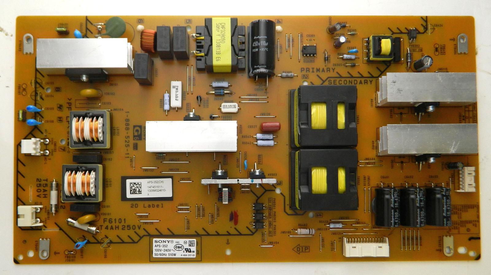 Power Supply Board 188852511 from Sony XBR65X900A LED TV [007569]