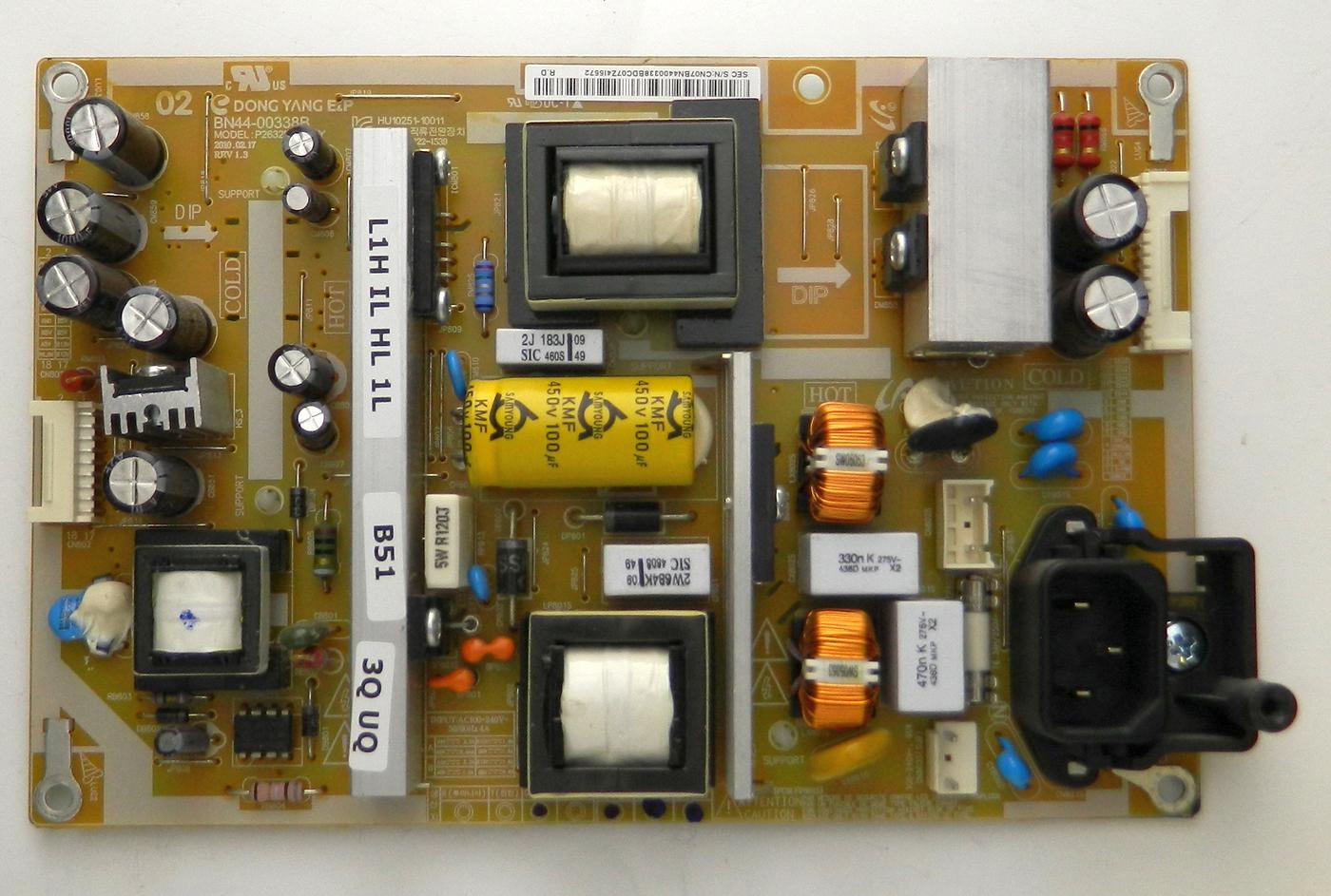 Power Supply Board BN4400338B from Samsung LN32C459E1G LCD TV [007617]
